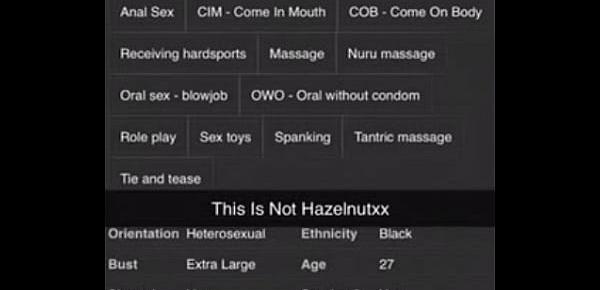  HAZELNUTXXX DOES NOT ESCORT PLEASE REPORT